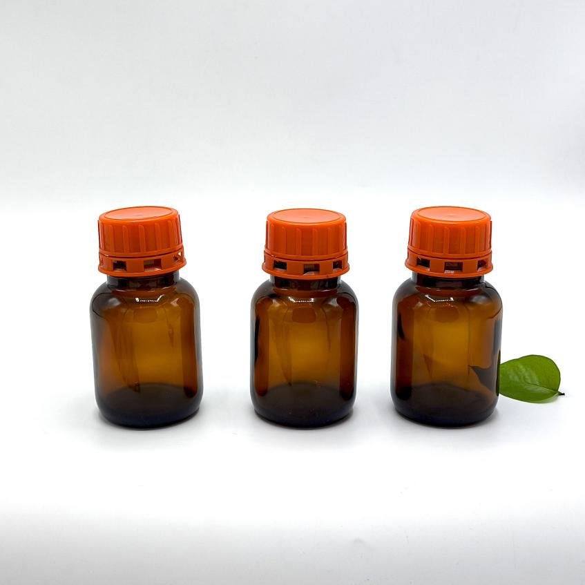 wide-mouth glass reagent bottle